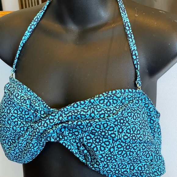 Tommy Hilfiger blue and black bikini top - Picture 2 of 5